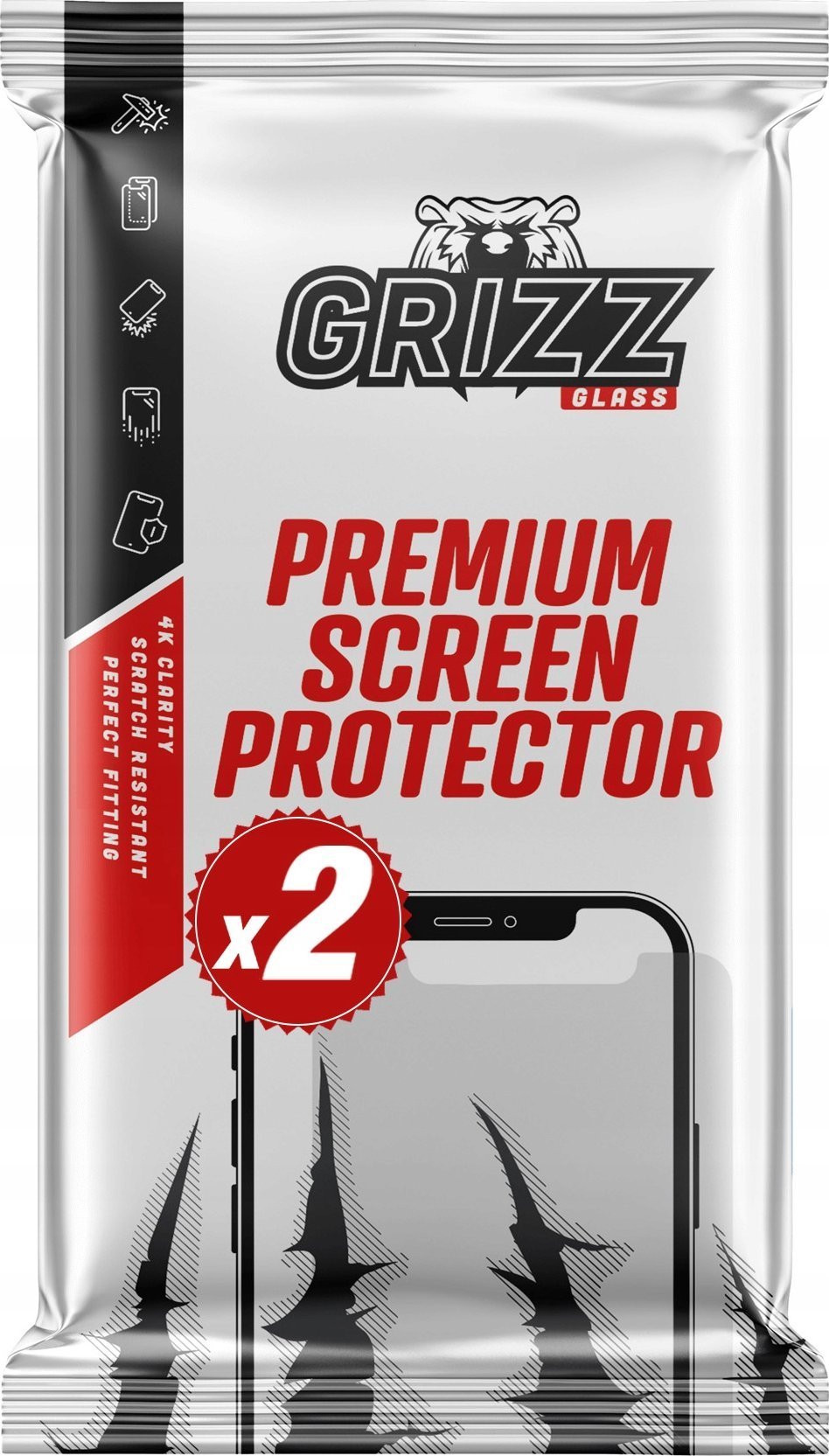 Mbrojtës kamere Grizz Hybrid për Samsung Galaxy A15 4G 5G, xham i temperuar, set 2 copë, transparent