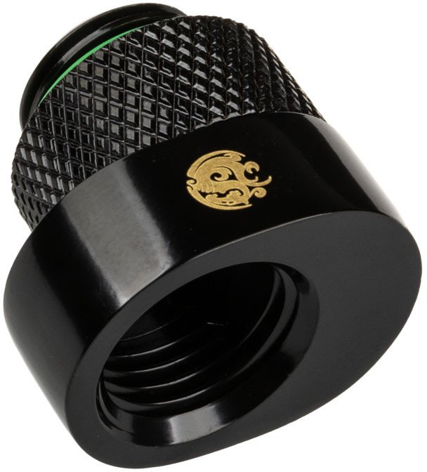 Përshtatës Bitspower X-Cross, G1/4, zhvendosje 5 mm, i zi mat