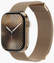 Rrip ore Vonmählen Milanese Loop 2, për Apple Watch 40 41 42mm, çelik inox, ngjyrë gold