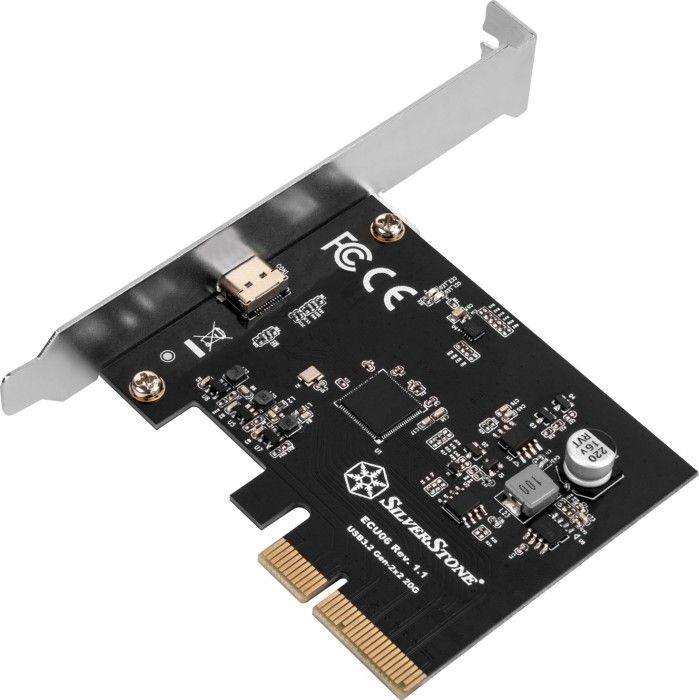 Kartë kontrolluese SilverStone SST-ECU06, PCIe 3.0 x4, USB-C 3.2 Gen 2x2