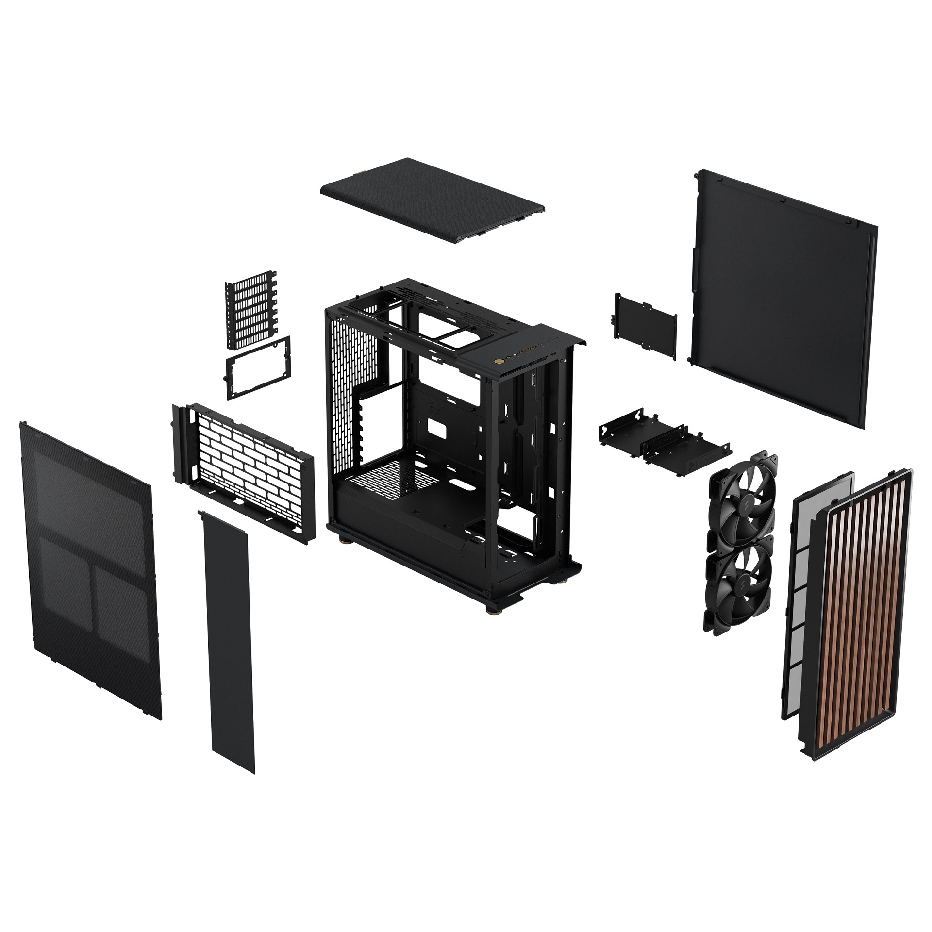 Kasë Fractal Design North Charcoal Black, Mid tower, e zezë