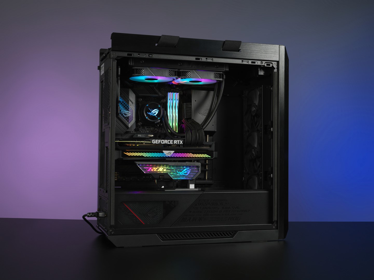 Mbajtëse grafike ASUS ROG Herculx, për kartela grafike, RGB, gri