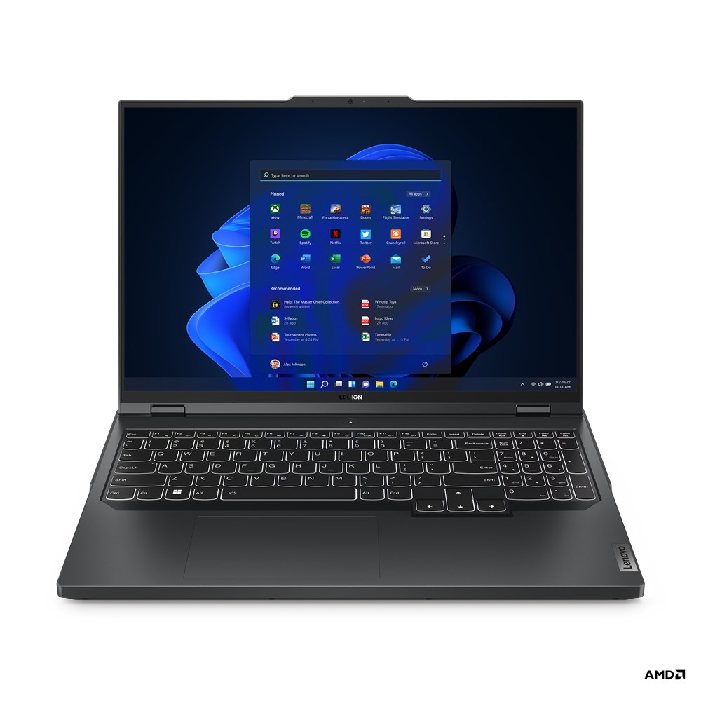 Laptop Lenovo Legion Pro, 16", AMD Ryzen 7 7745HX, 16 GB RAM, 512 GB SSD, NVIDIA GeForce RTX 4060, i hirtë