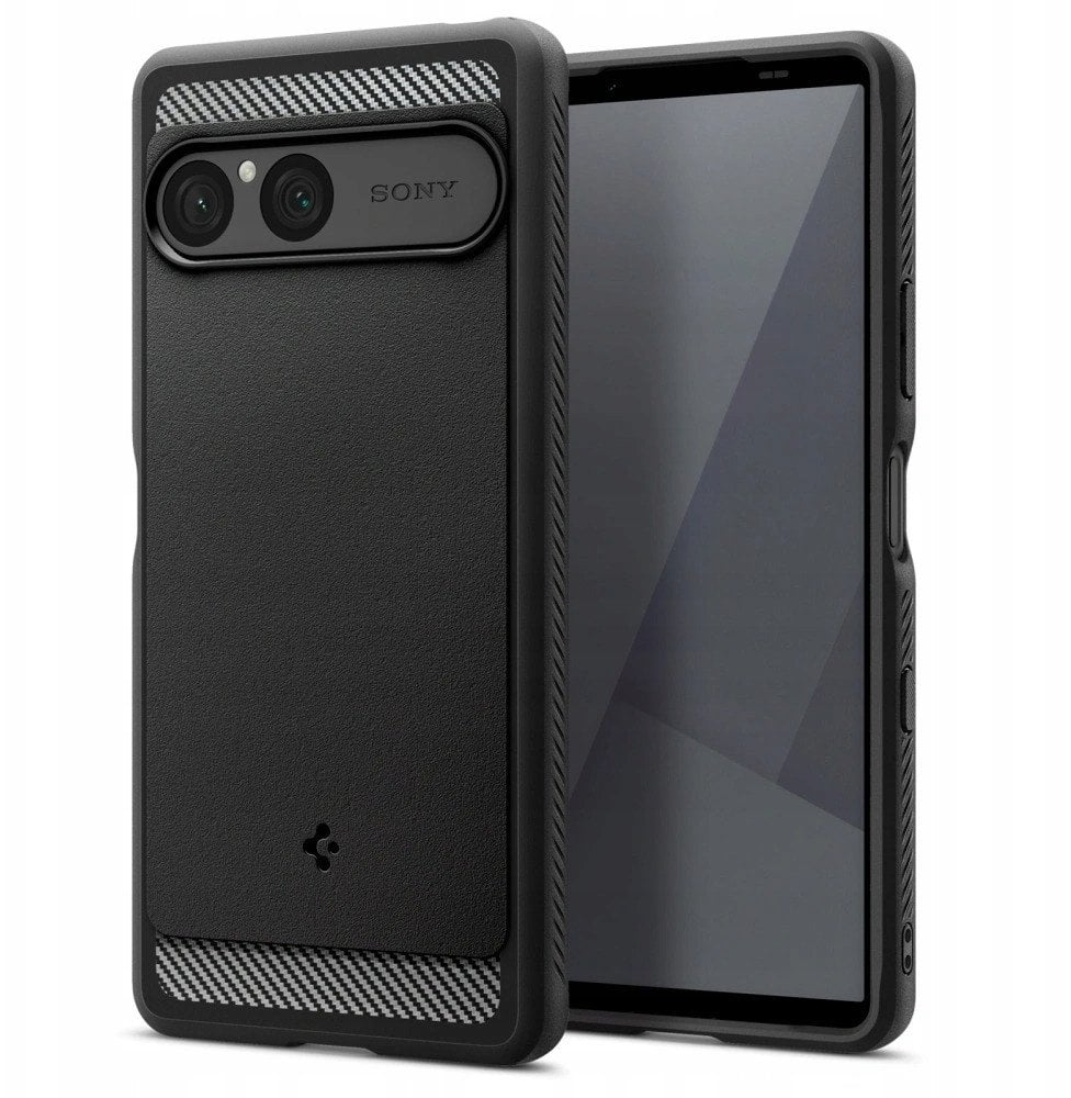 Mbështjellës telefoni Spigen Rugged Armor, Sony Xperia 10 VII, i zi matte