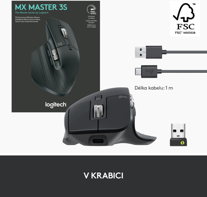 [OUTLET] Maus Logitech MX Master 3S, grafit