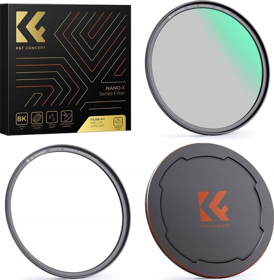 Filtër magnetik CPL K&amp;F Concept Nano X 67mm, për objektiv fotografik