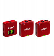 Sistem mikrofoni pa tel Rode Wireless GO Gen 3, 32 bit, 40 orë regjistrim, i kuq