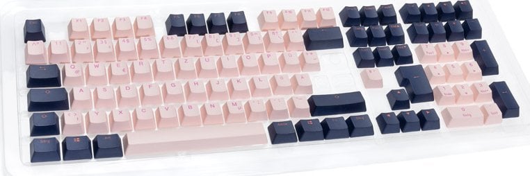 Set keycaps Ducky Fuji, PBT Double Shot, layout DE, shumëngjyrësh