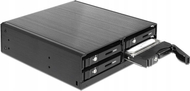 Panel drive bay DeLOCK 47220, 5.25", për 4 disqe 2.5" SATA, i zi