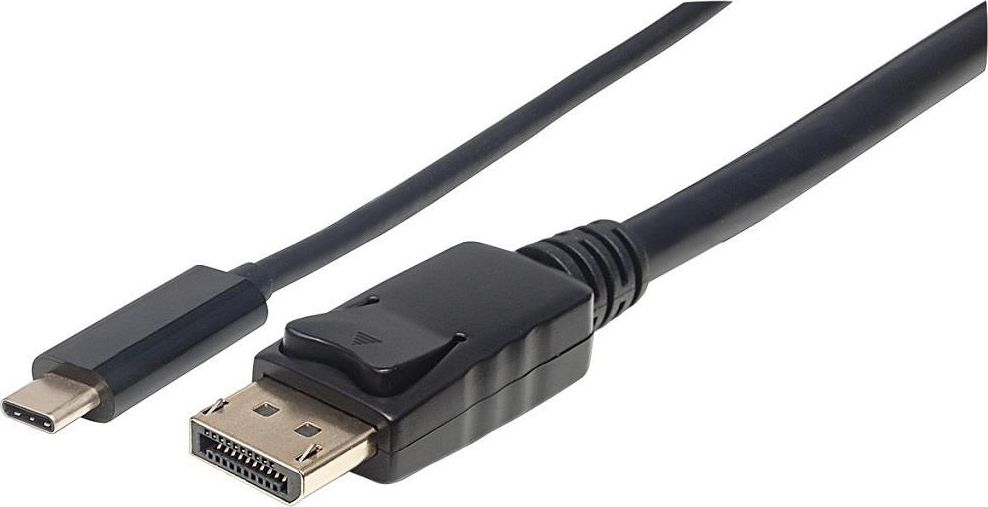 Kabllo Manhattan USB C në DisplayPort, 1 m, e zezë