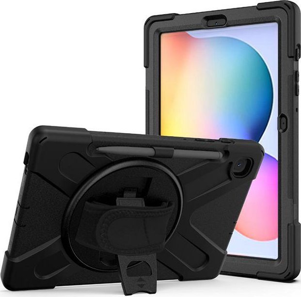Këllëf tablet eSTUFF Defender, për Samsung Galaxy Tab S6 Lite, me mbrojtës ekrani, i zi