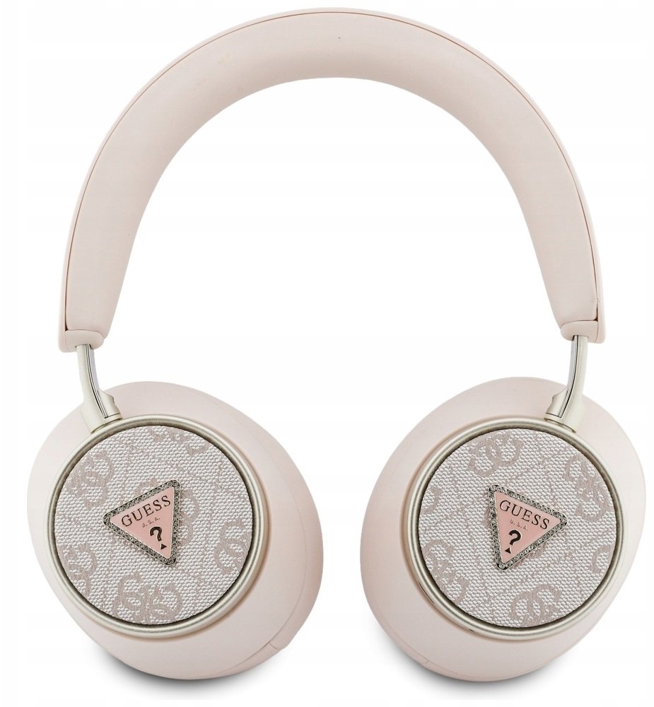 Kufje wireless Guess PU 4G Triangle Logo ENC, Bluetooth 5.4, rozë