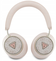 Kufje wireless Guess PU 4G Triangle Logo ENC, Bluetooth 5.4, rozë