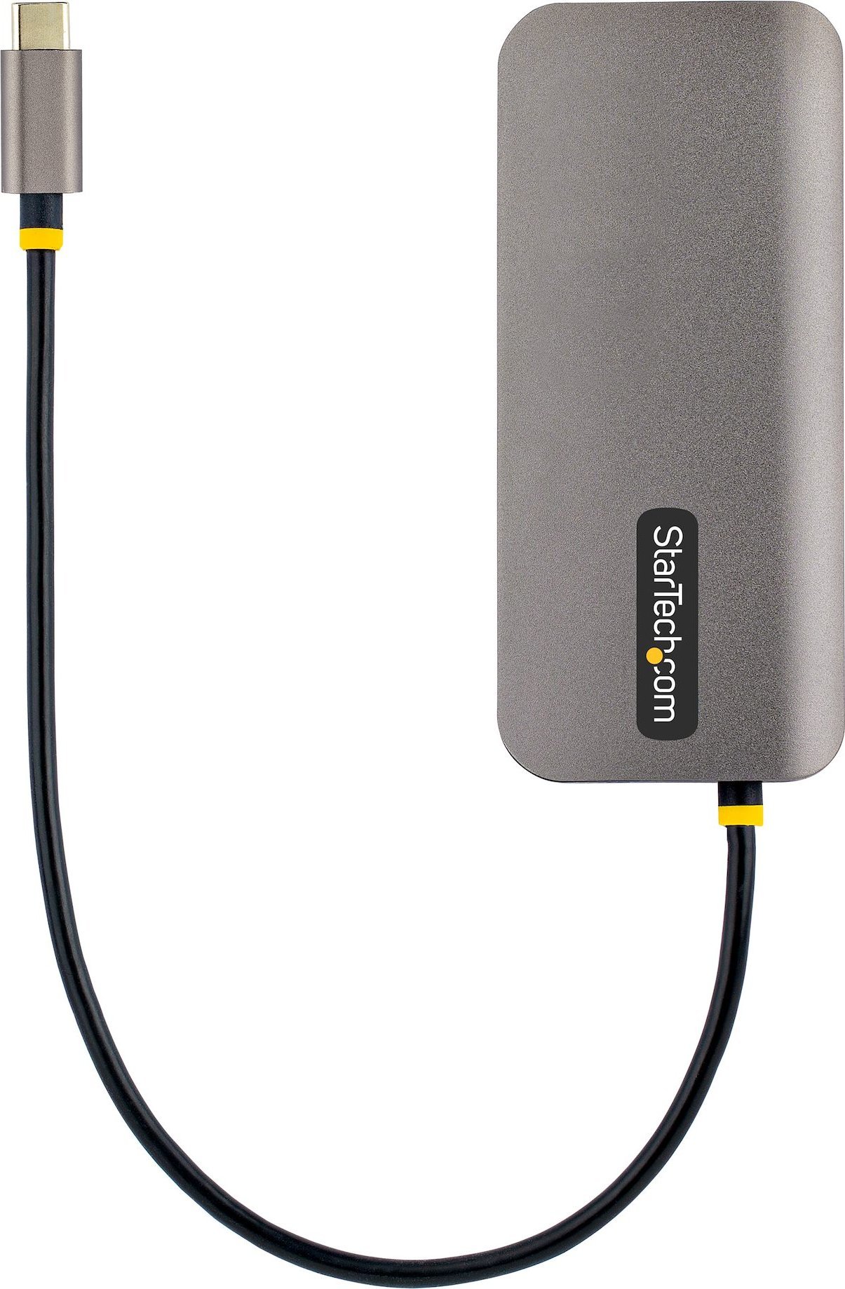 Adapter multiport USB C StarTech, HDMI 4K 60Hz, hub 3x USB A 5Gbps, Power Delivery 100W, gri