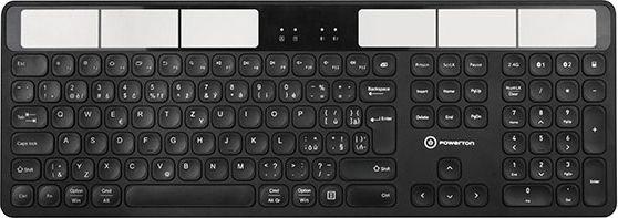 Tastierë Powerton SolarSlim, wireless, CZ + SK, e zezë
