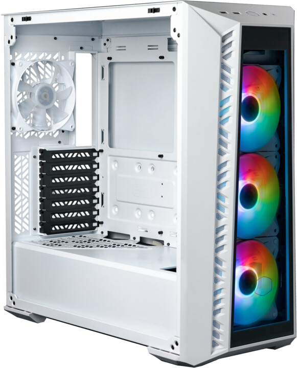 Kasë kompjuteri Cooler Master MasterBox 520, anë transparente, e bardhë