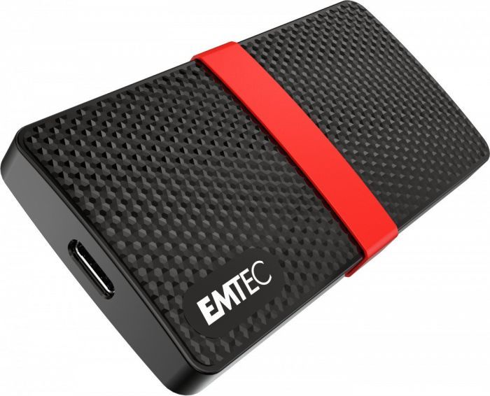 SSD i jashtëm Emtec Portable X200, 128GB, USB-C 3.1, zi kuqe