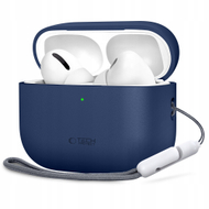 Kuti mbrojtëse Tech-Protect Silicone për Apple AirPods Pro 3, silikon, për kuti karikimi, blu navy