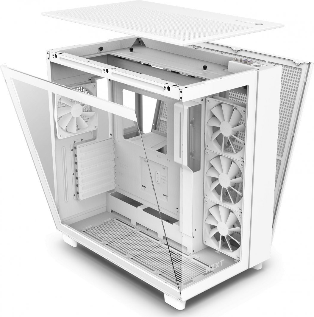 Kasë Nzxt H9 Flow (CM-H91FW-01), e bardhë