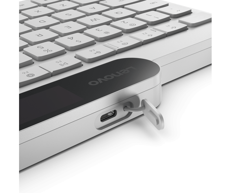 Tastierë Lenovo 800 Self-Charging, Bluetooth, pa tela, e bardhë