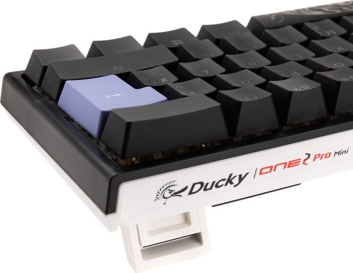 Tastierë gaming Ducky One 2 Pro Mini, 60%, RGB, Cherry MX Blue, e zezë e bardhë