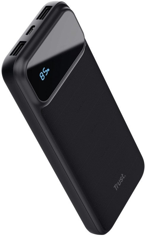 Пренослив полнач Trust Avala 10000mAh, 20W PD, со LED екран, црн