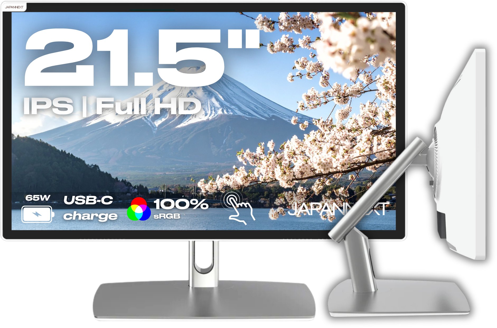 Monitor JapanNext FHD Touchscreen 21.5", Full HD, i zi