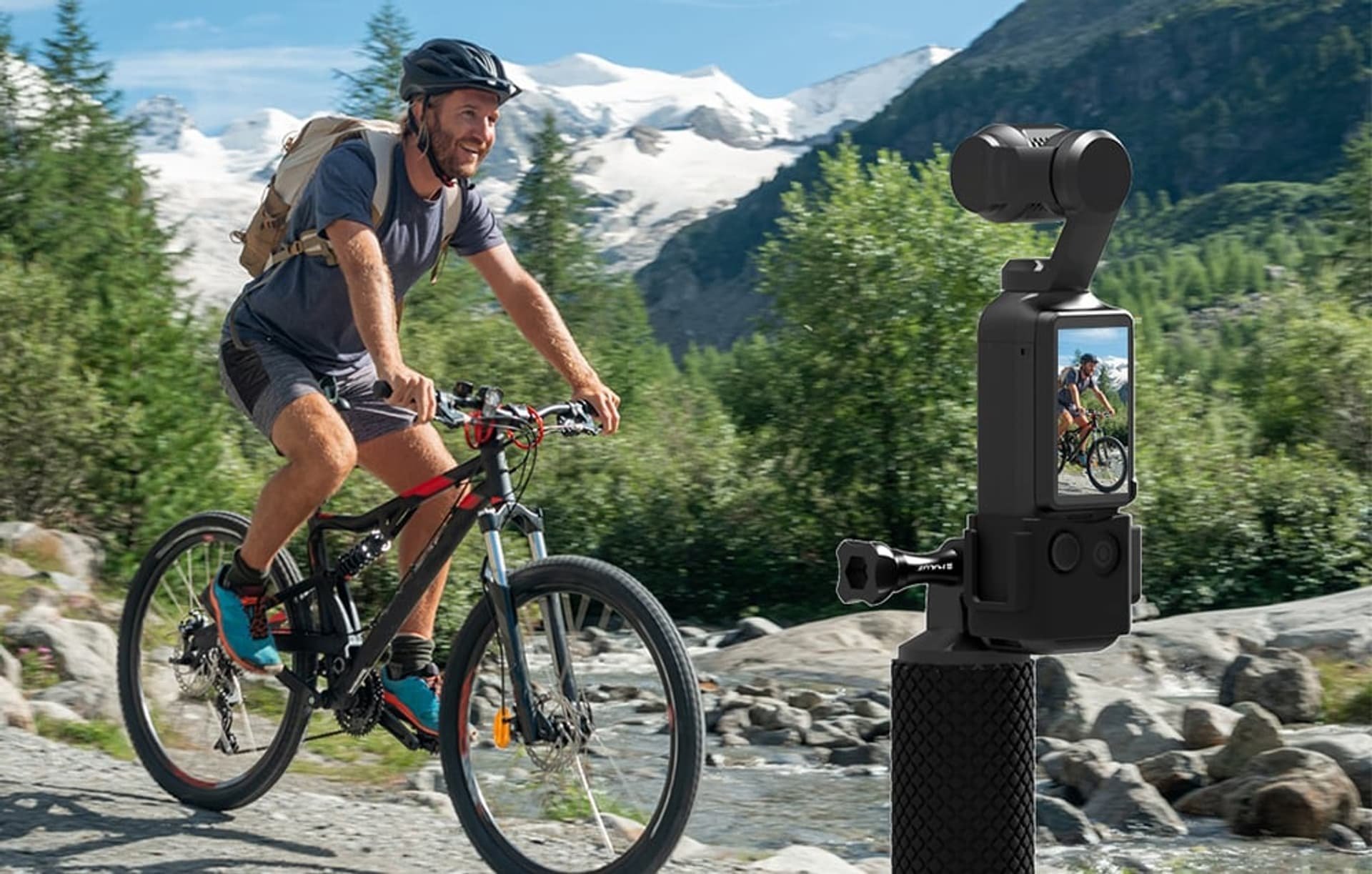 Adapter mbrojtës Puluz Expansion për OSMO Pocket 3, ABS, me cold shoe, i zi