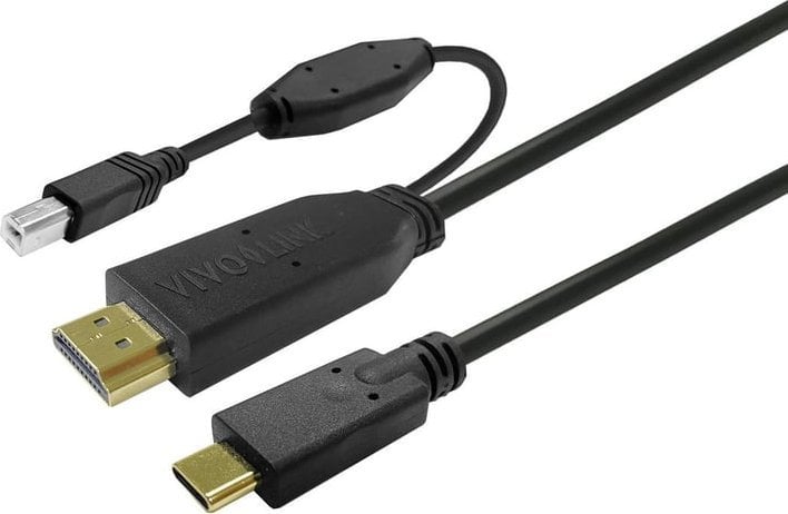 Kabllo USB Vivolink PROUSBCHDMIUSBB5, USB C në HDMI, 5m, e zezë