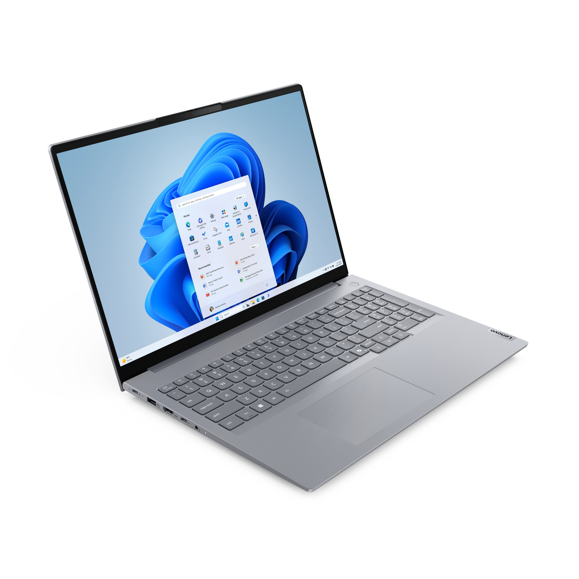 Laptop Lenovo ThinkBook 16 G8 IRL, 16", Intel Core7 240H, 8GB RAM, 512GB SSD, Integrated Intel Graphics, i hirtë