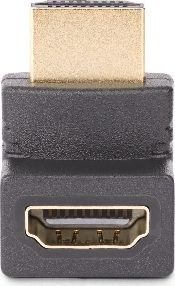 Adapter HDMI StarTech.com Down Angle, 2.0, 4K 60Hz, kënd 90°, i zi