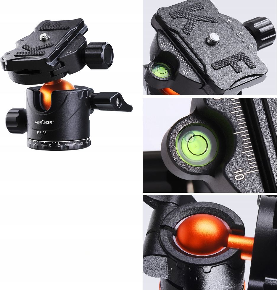 Trekëmbësh K&F Concept, 3 në 1, 175/185 cm