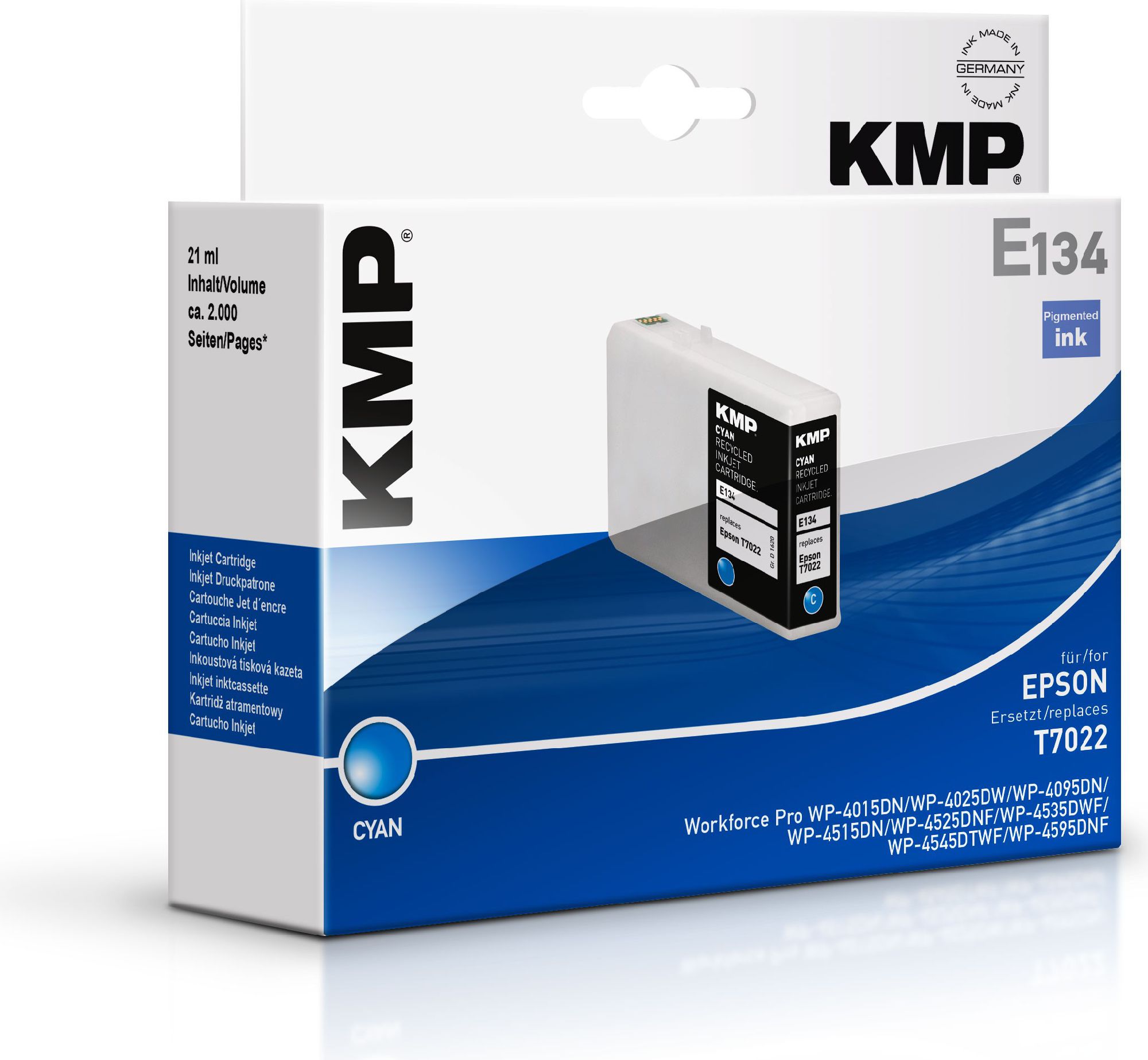 Kartuçë boje KMP E134, cyan, 21 ml