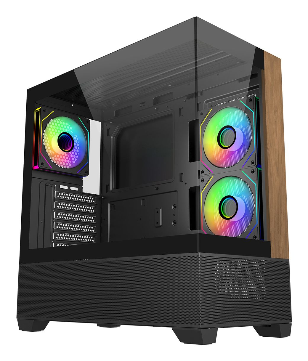 Cooler Master Elite 690 Wood (E690-KHNN-S00) - Mid Tower, Black