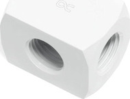 Pjesë lidhëse T Alphacool HF TEE Round G1/4, metal, e bardhë