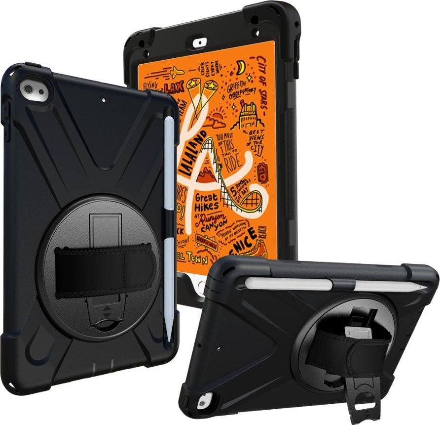 Mbulesë tablet eSTUFF iPad Mini 4 iPad Mini 2019, tip cover, me pozicione qëndrimi, e zezë