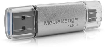 USB flash MediaRange Combo Stick, 512GB, USB A, argjendtë