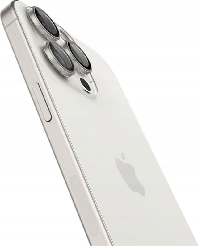 Mbrojtëse xhami kamerë Spigen Glas.tR EZ Fit Optik Pro, 2 copë, për iPhone 15 Pro 15 Pro Max, e bardhë titanium