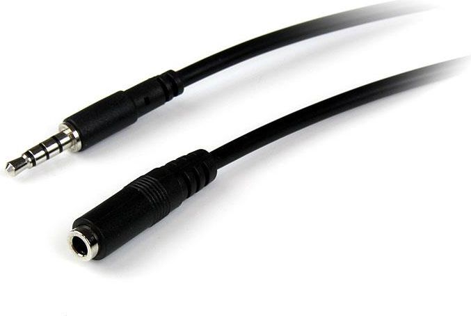 Kabllo zgjatuese audio StarTech MUHSMF2M, 3.5mm TRRS, 2m, e zezë