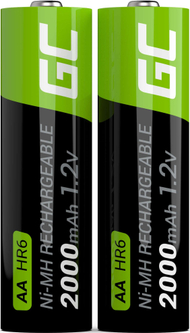 Set i baterive Green Cell AA / R6, 2000mAh, 2 copë
