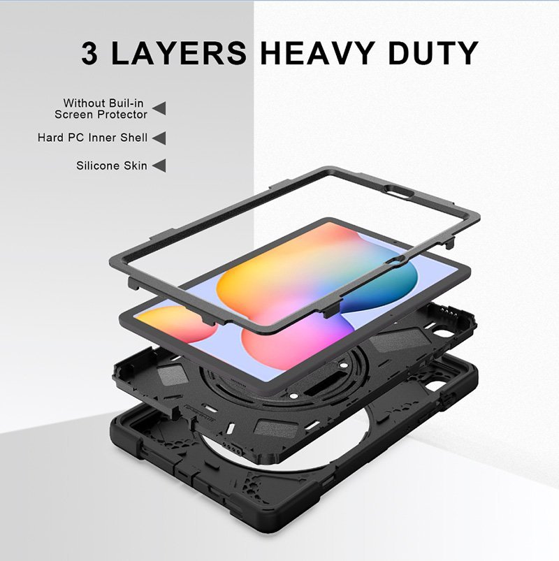 Kllëf tablet eStuff Samsung Galaxy Tab S6 Lite, cover mbrojtës, gri