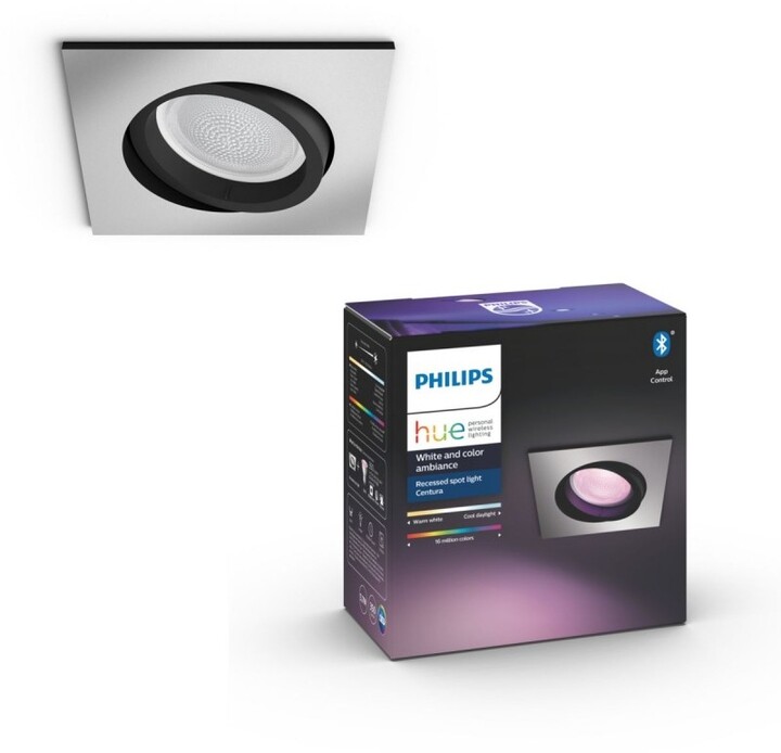 Ndriçues Philips Hue Centura GU10, 7.5W, katror, alumin