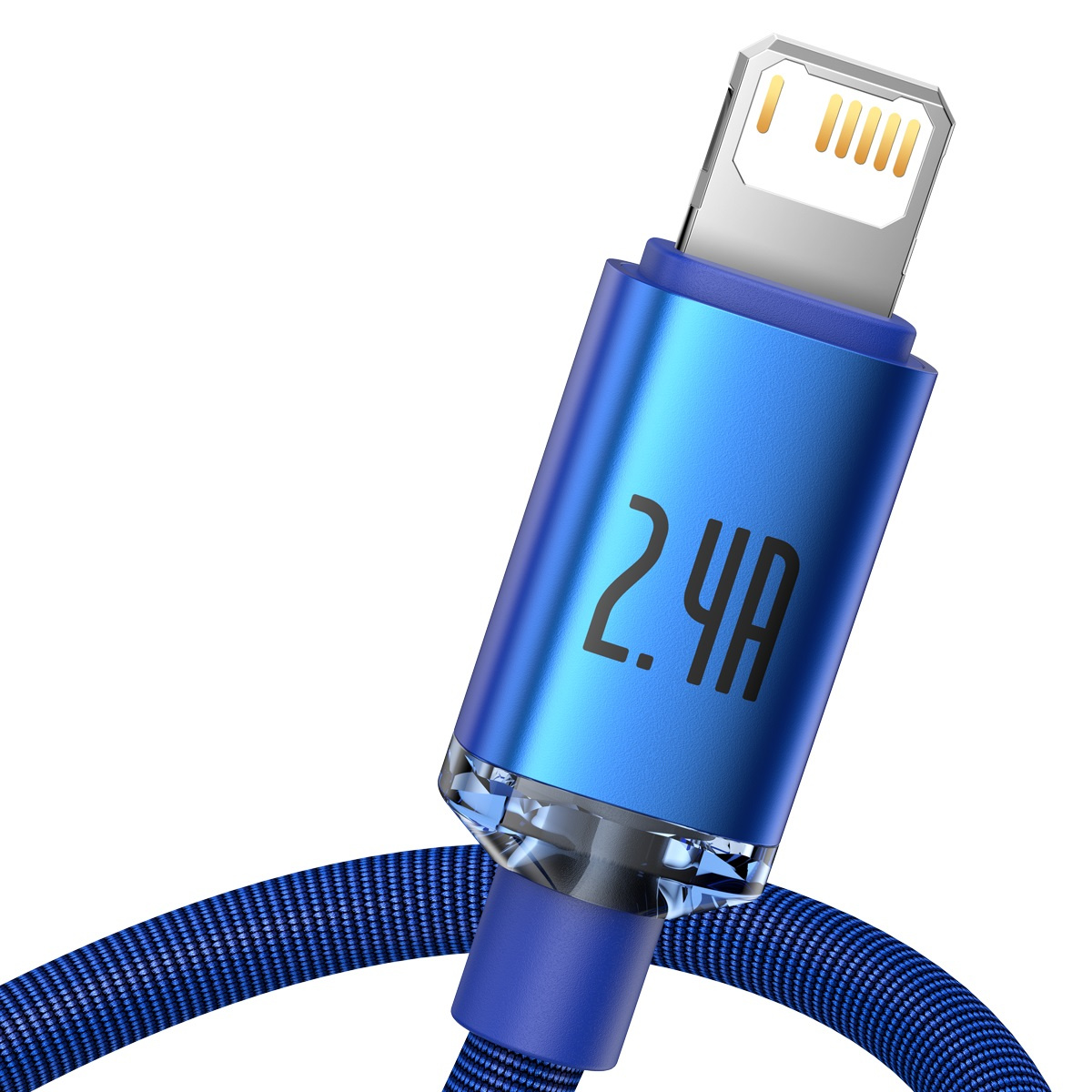 Kabllo USB Baseus Crystal USB A Lightning, 1.2m, 2.4A, blu
