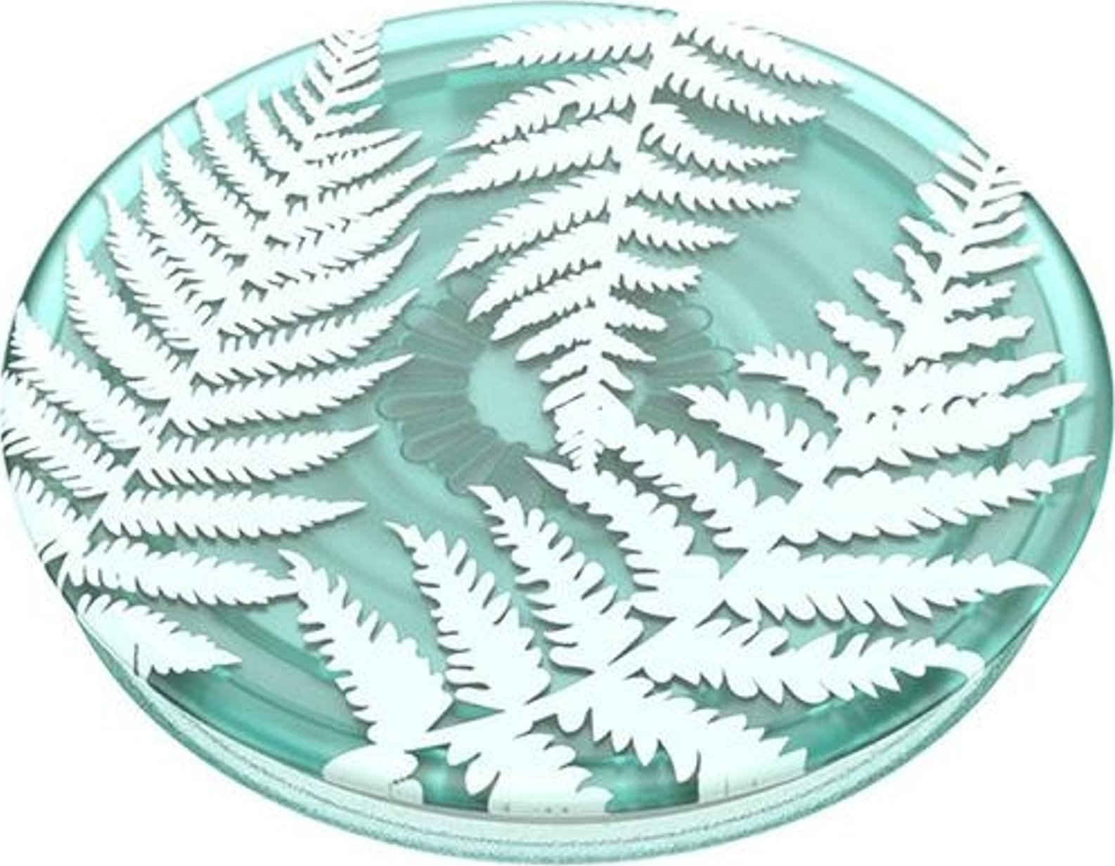 Mbajtëse telefoni PopSockets PlantCore Translucent Fern, ngjitëse, transparente jeshile