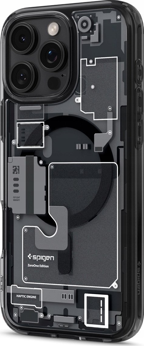 Mbështjellës telefoni Spigen Ultra Hybrid MagSafe Zero One, për iPhone 16 Pro, transparent
