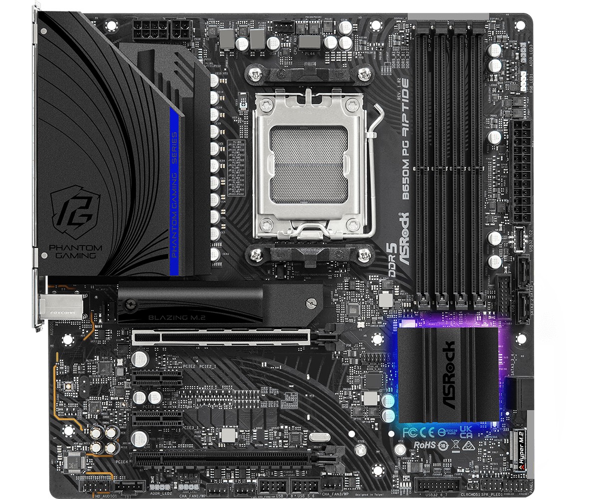 Pllakë amë ASRock B650M PG Riptide - DDR5, Socket AM5, AMD B650, mATX