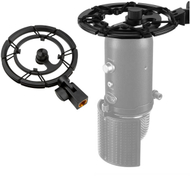 Adapter për mikrofon Mozos SHM4, alumini, fileto 3/8" dhe 5/8", i zi