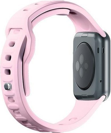 Rrip silikoni 3mk për Apple Watch, kompatibil seri 1 deri 9 SE Ultra, rozë
