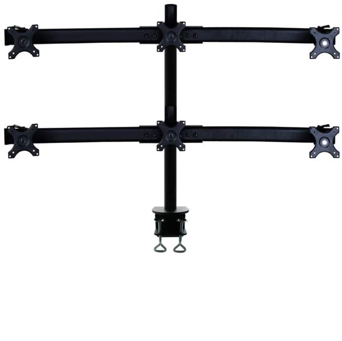 Mbajtëse tavoline Neomounts FPMA-D700D6, për 6 monitorë 19" 27", VESA 75x75 100x100, e zezë
