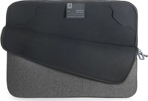 Futrollë laptopi Tucano Second Skin Melange, 15" 15.6", neopren, e zezë